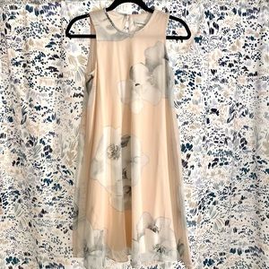 Calvin Klein Chiffon Flower Dress